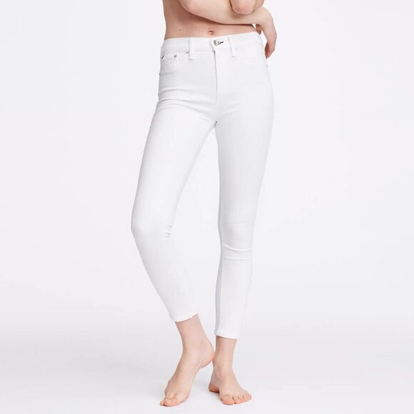 NWT rag & bone Nina High Rise Ankle Skinny Jeans in White Sz. 25 - Picture 2 of 10